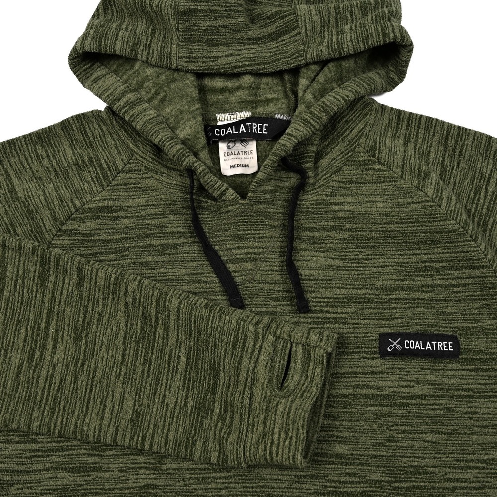 Coalatree Evolution Hoodie Mens Medium Green Space Dye Recycled Coffee Pullover
